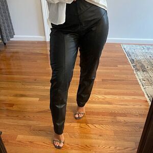 Arlen Ness Bikerwear Leather Mixed Media Pants in Black | SZ M